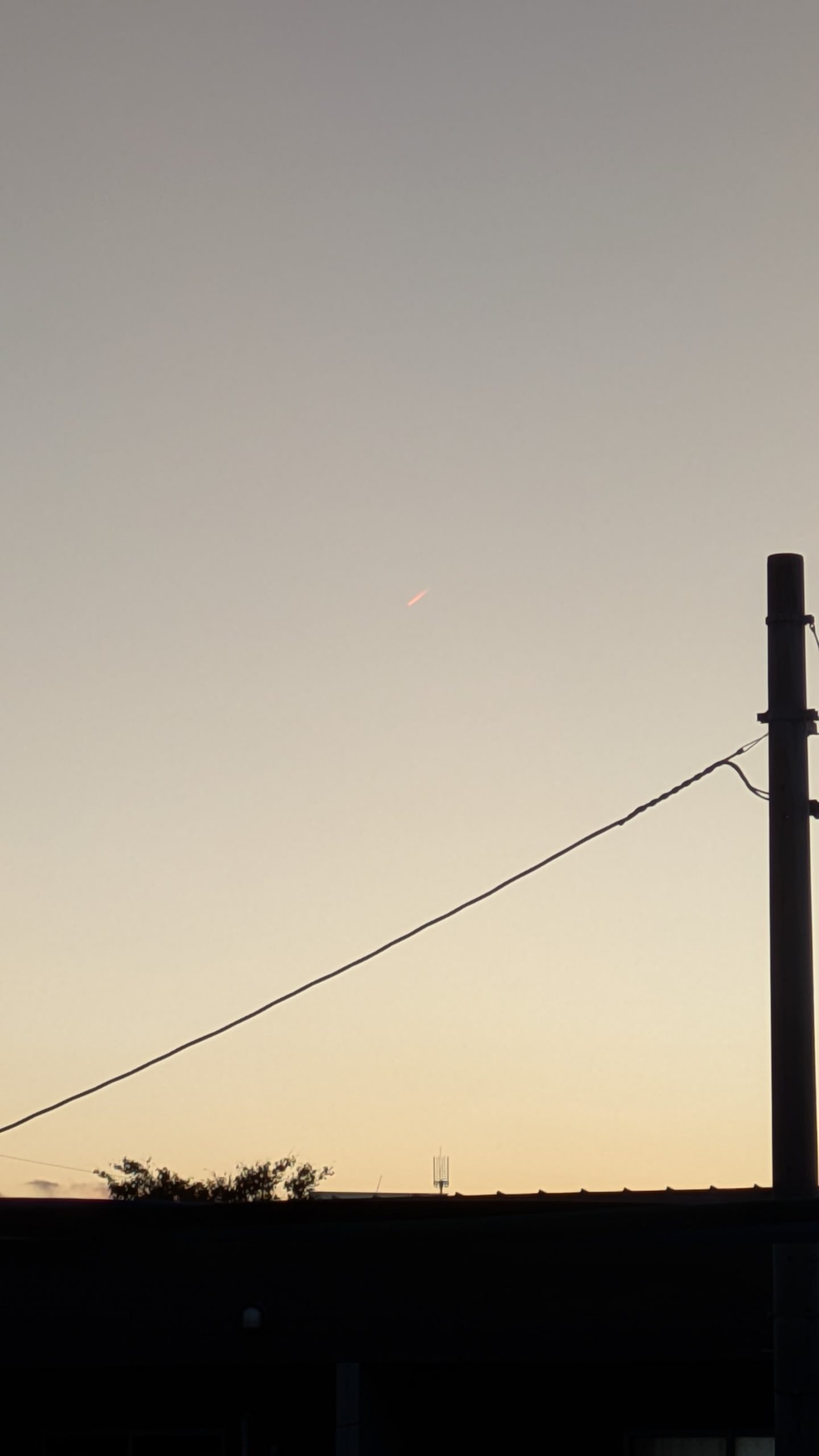 夕暮れの彗星